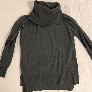 LOFT Charcoal Cowl Neck Sweater